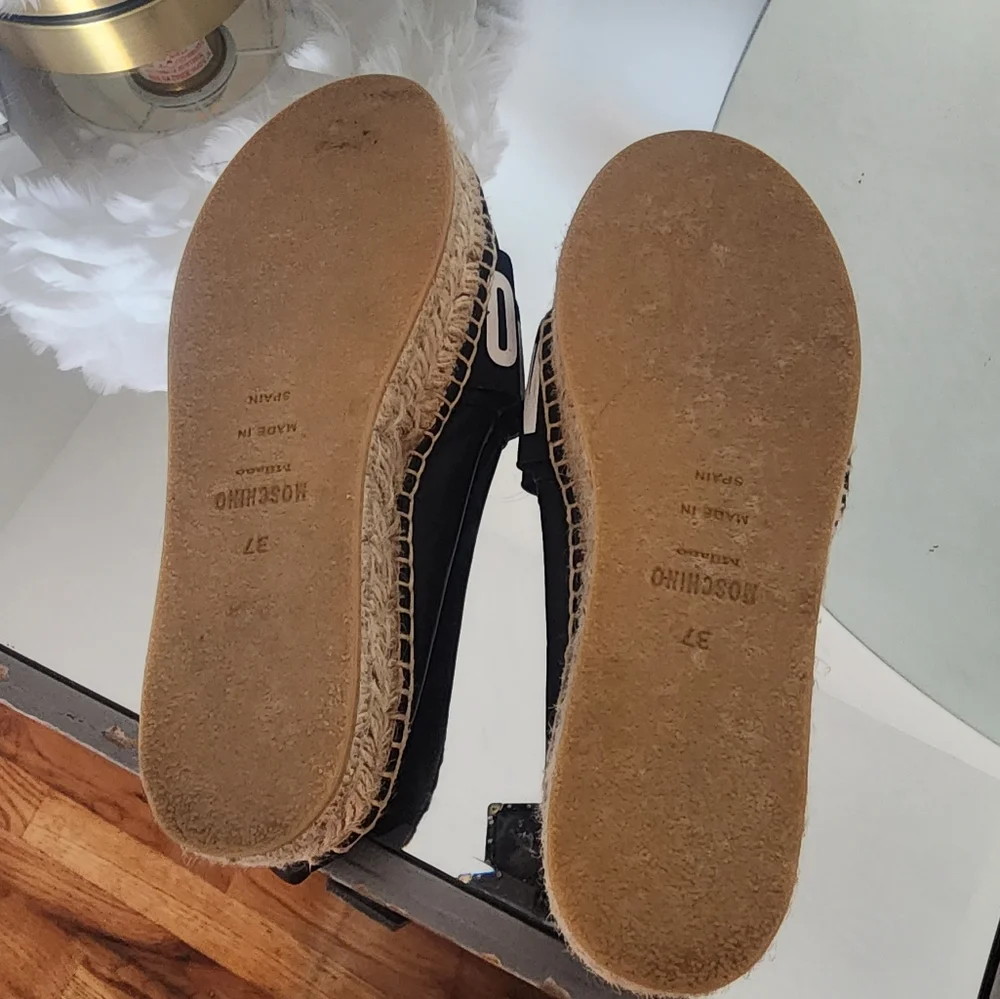 MOSCHINO COUTURE WOMEN'S LOGO ESPADRILLE